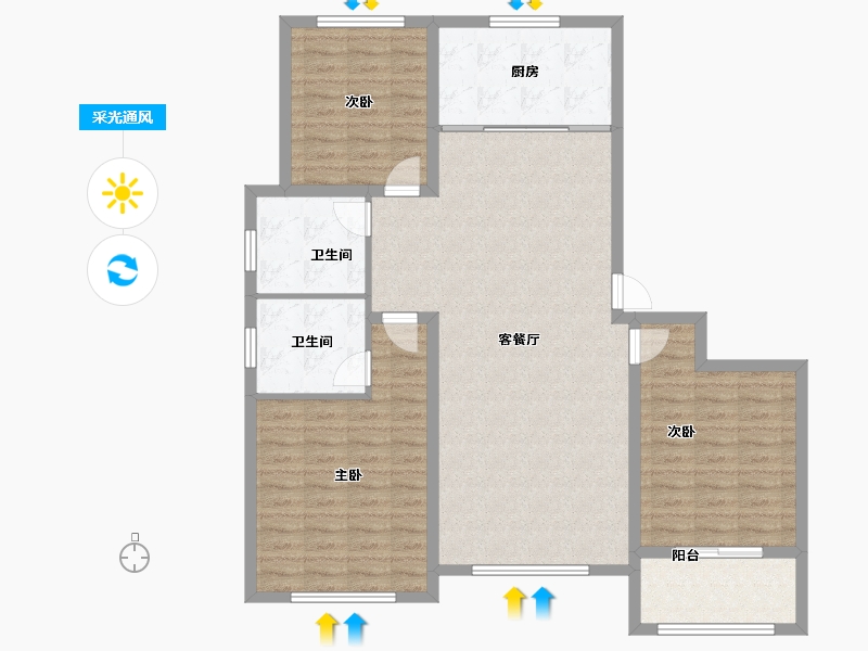 山东省-聊城市-郡悦府-114.97-户型库-采光通风