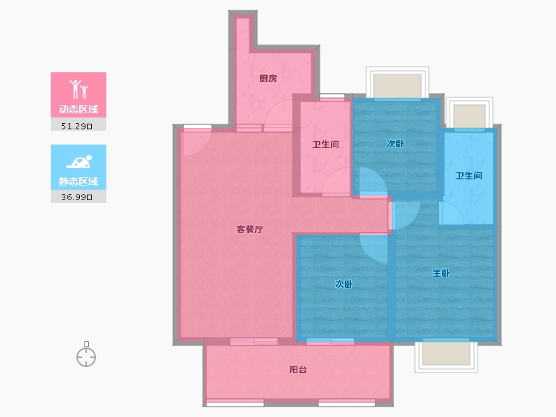 河南省-驻马店市-春熙里-78.40-户型库-动静分区