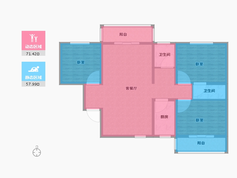 河南省-南阳市-亿安天下城-116.80-户型库-动静分区