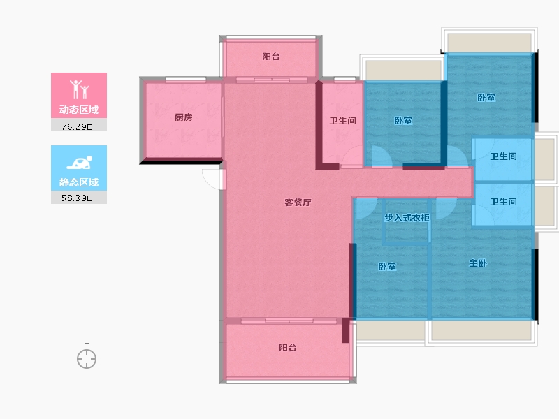 广东省-惠州市-金碧湾花园-121.78-户型库-动静分区