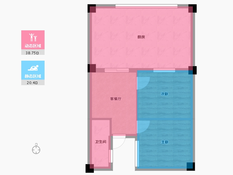 四川省-泸州市-摩尼云上江南（康养房）-52.76-户型库-动静分区