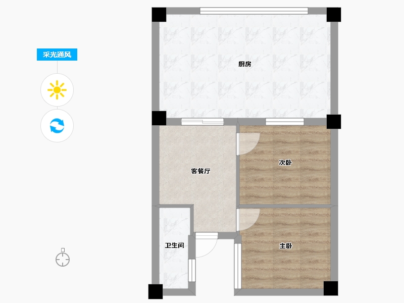 四川省-泸州市-摩尼云上江南（康养房）-52.76-户型库-采光通风