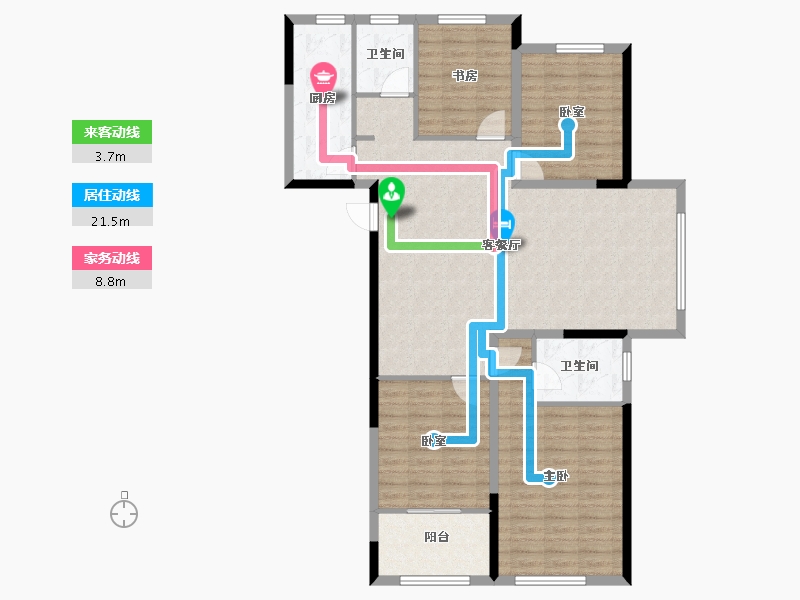 山东省-菏泽市-正东凯旋豪庭-116.00-户型库-动静线