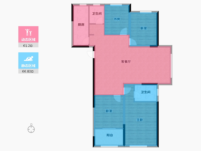 山东省-菏泽市-正东凯旋豪庭-116.00-户型库-动静分区