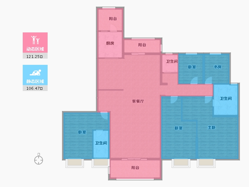 山东省-菏泽市-菏泽碧桂园-208.00-户型库-动静分区