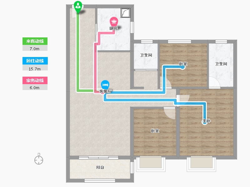 山东省-菏泽市-菏泽碧桂园-96.00-户型库-动静线