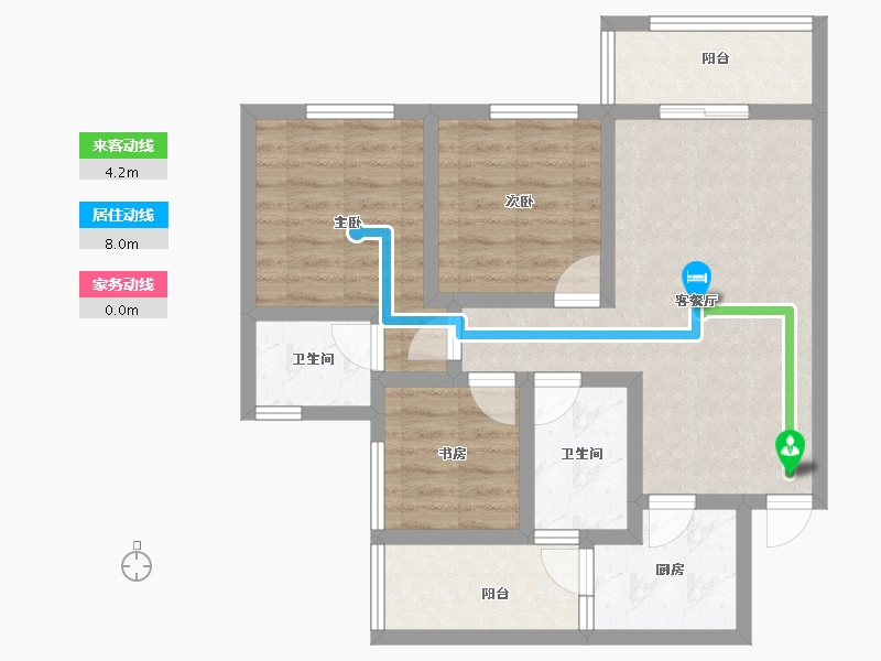 四川省-南充市-鼎仁恒骏府天禧-69.38-户型库-动静线