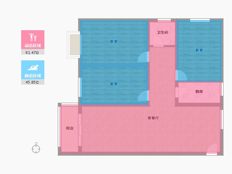 河南省-南阳市-亿安天下城-96.41-户型库-动静分区