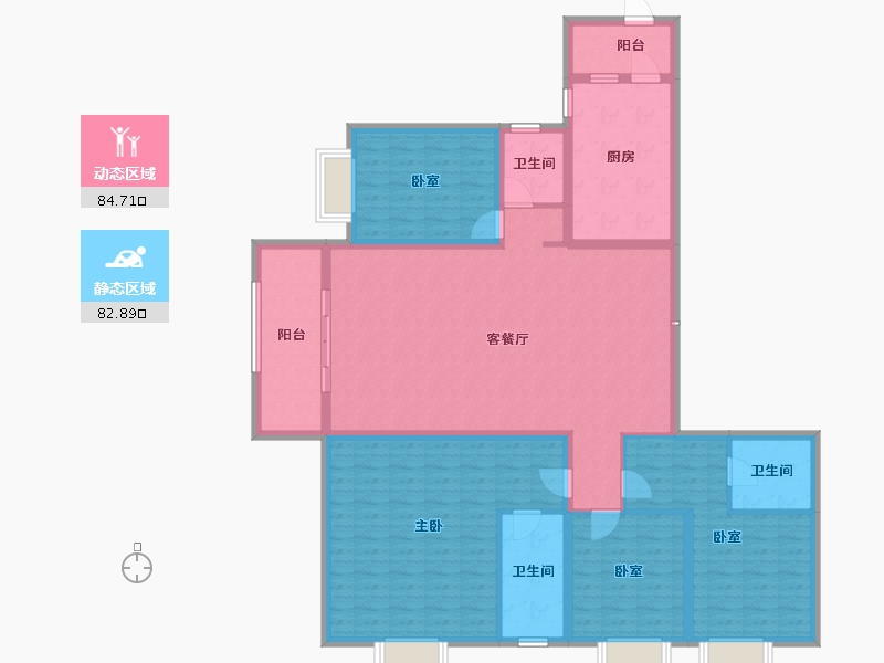 山东省-菏泽市-菏泽碧桂园-151.74-户型库-动静分区