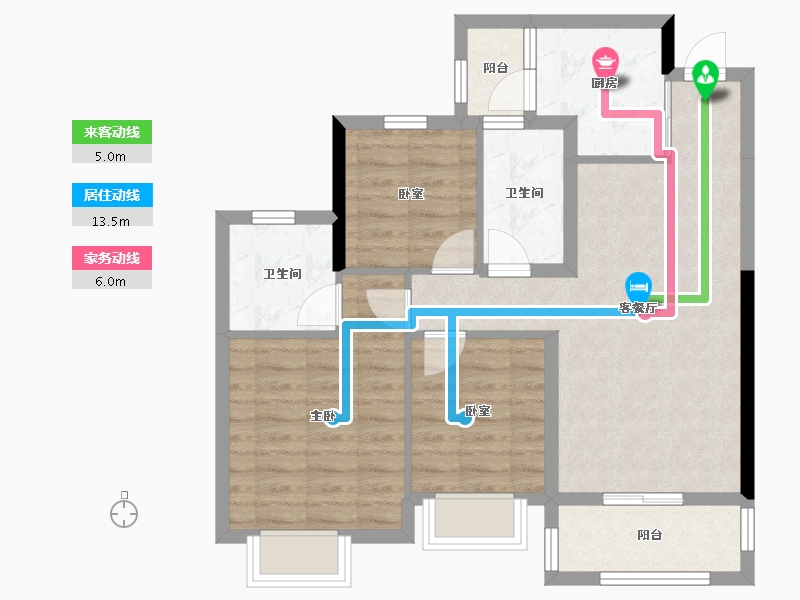 湖北省-武汉市-武汉恒大科技旅游城-73.68-户型库-动静线