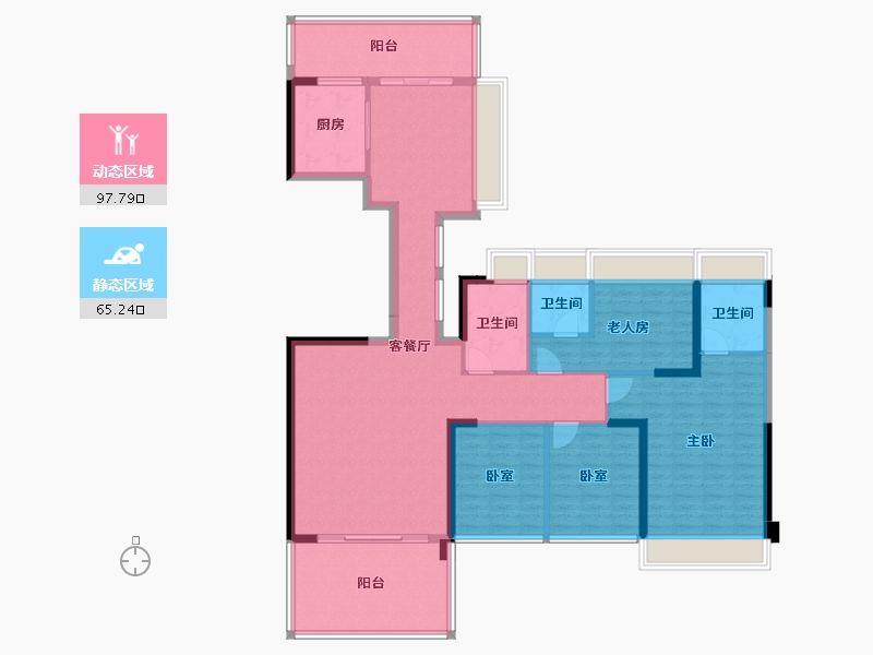 广东省-惠州市-金碧湾花园-146.92-户型库-动静分区