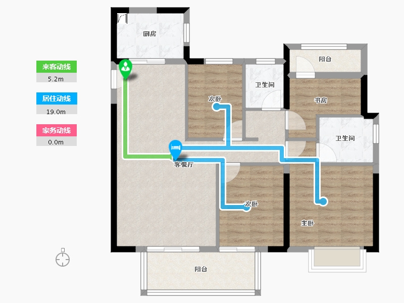 福建省-漳州市-联发君领壹号-93.59-户型库-动静线