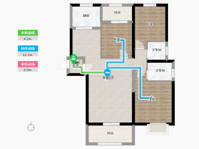 湖南省-郴州市-泊富君庭-87.26-户型库-动静线