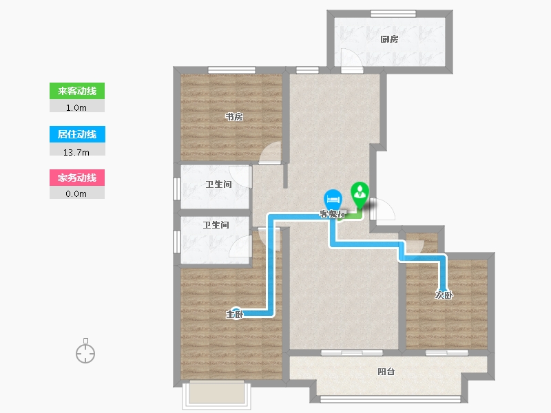 山东省-菏泽市-宏跃公园里-104.00-户型库-动静线