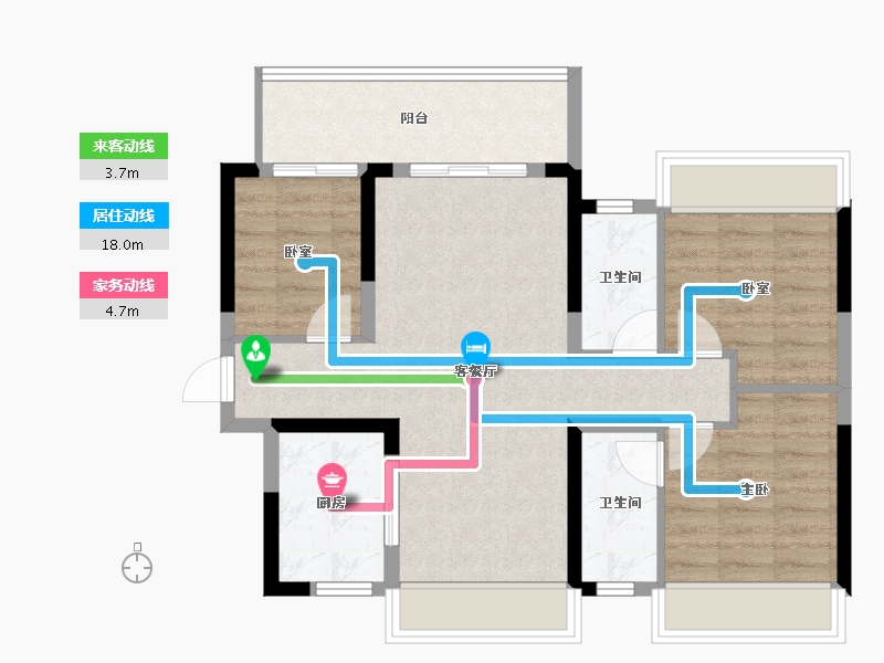 广东省-肇庆市-百盈花园-74.60-户型库-动静线