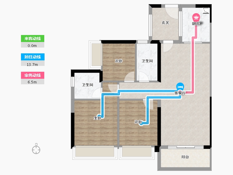 广东省-云浮市-筠城美丽泷江-92.81-户型库-动静线