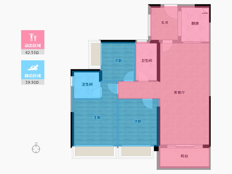 广东省-云浮市-筠城美丽泷江-92.81-户型库-动静分区