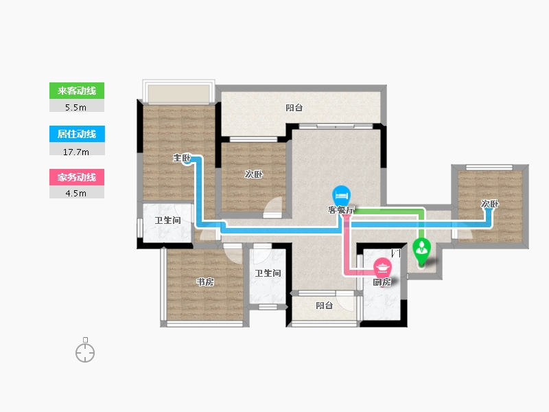 四川省-宜宾市-悦湖居-100.97-户型库-动静线