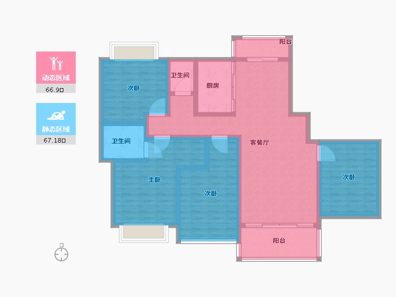 江西省-宜春市-万投锦秀壹品-119.21-户型库-动静分区