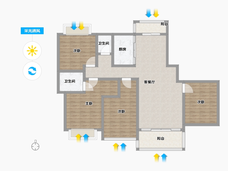 江西省-宜春市-万投锦秀壹品-119.21-户型库-采光通风