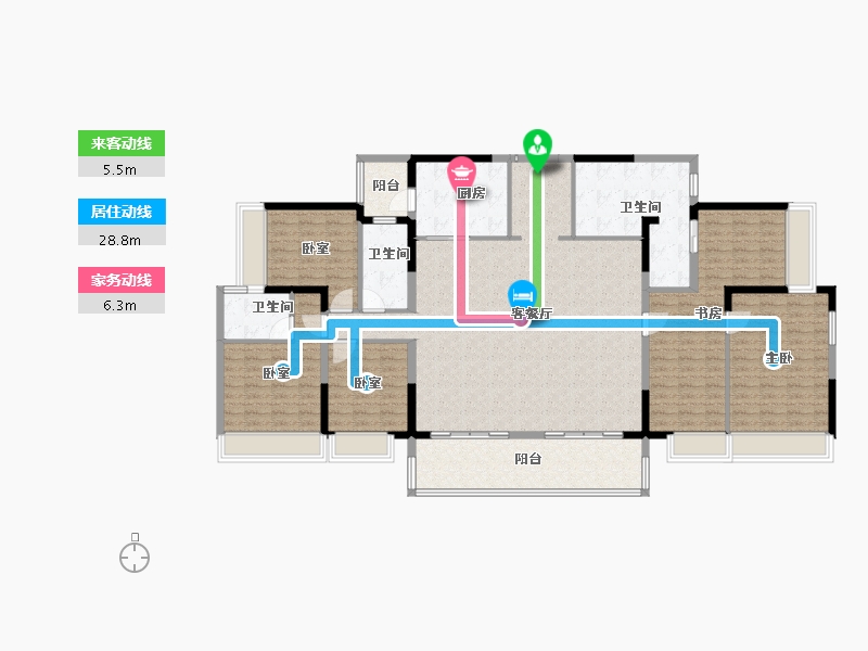 广东省-惠州市-碧桂园十里银滩维港湾-185.80-户型库-动静线