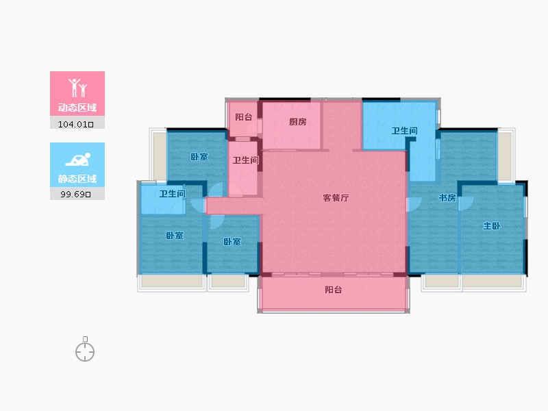 广东省-惠州市-碧桂园十里银滩维港湾-185.80-户型库-动静分区