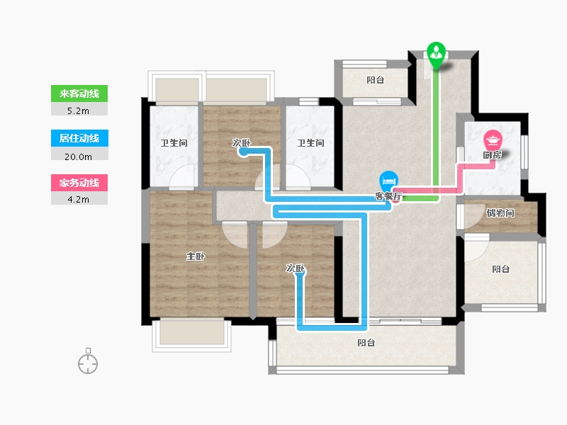 广东省-肇庆市-东原印江山-84.47-户型库-动静线