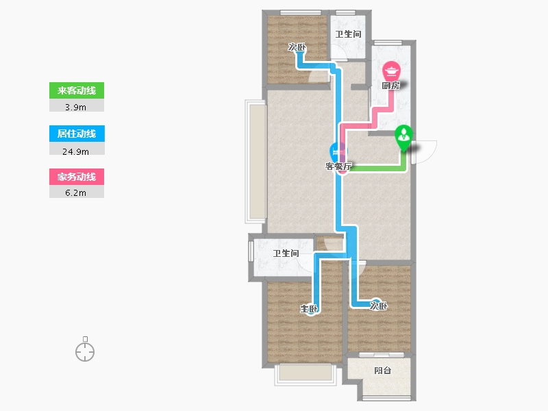 陕西省-咸阳市-绿城咸阳桂语江南-112.09-户型库-动静线