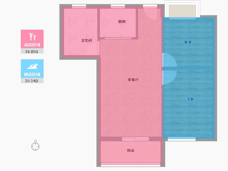 江西省-抚州市-​崇仁印江澜-53.36-户型库-动静分区