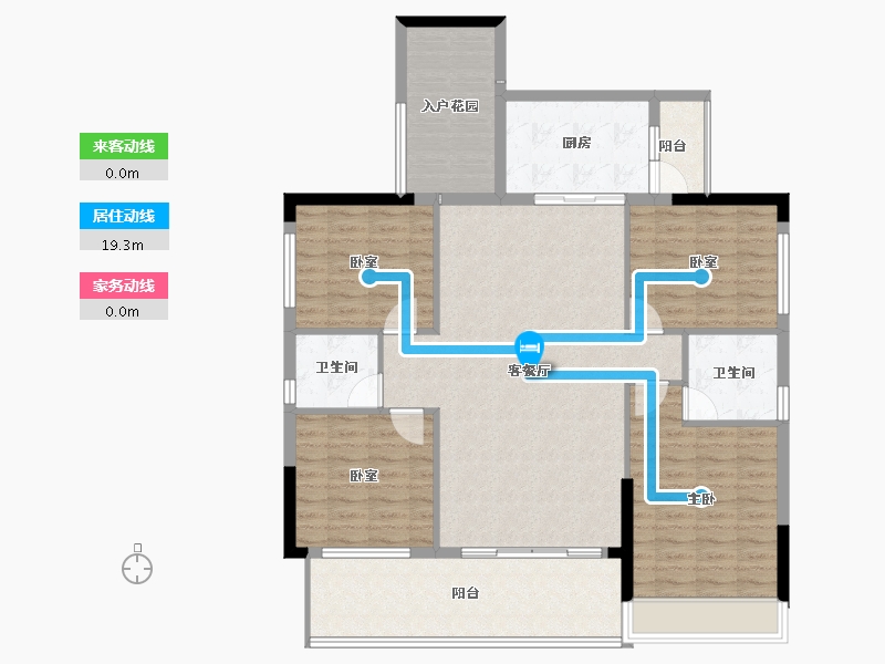 广东省-肇庆市-百盈花园-126.53-户型库-动静线