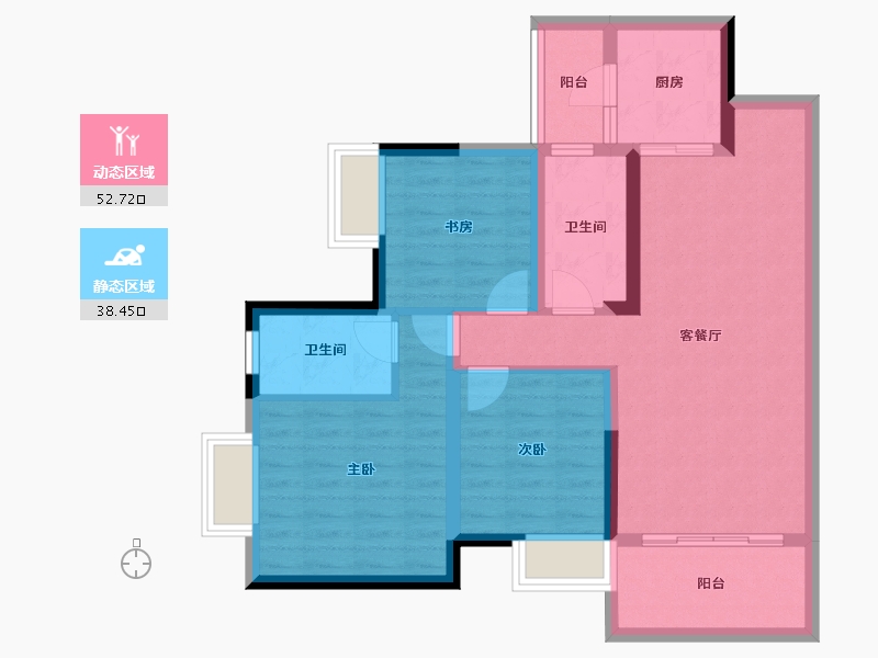 四川省-成都市-辰兴锦城国际-80.51-户型库-动静分区