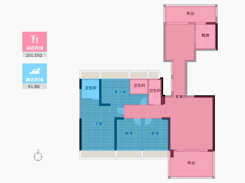 广东省-惠州市-金碧湾花园-146.71-户型库-动静分区