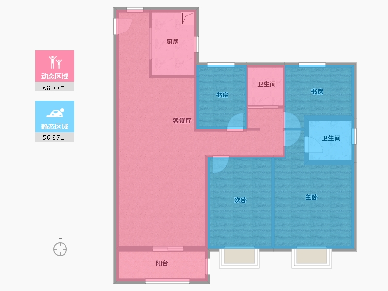 山东省-菏泽市-菏泽碧桂园-112.00-户型库-动静分区