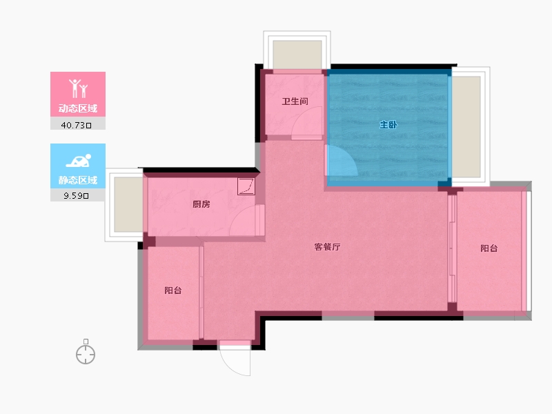 广东省-惠州市-丰谷天玺花园-44.47-户型库-动静分区