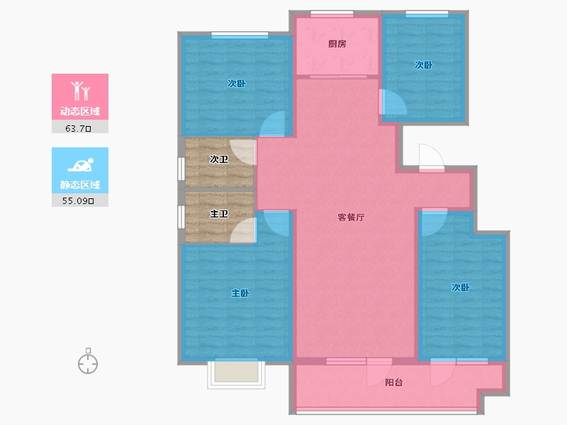 山东省-德州市-界群金宸府-115.35-户型库-动静分区