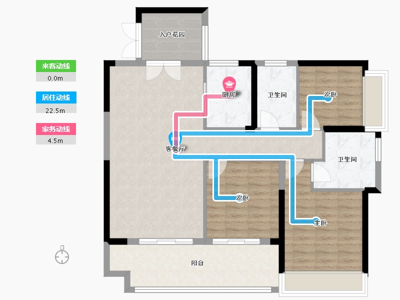 广东省-肇庆市-百盈花园-100.07-户型库-动静线