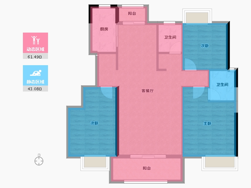 江西省-抚州市-​三科悦江台-94.82-户型库-动静分区