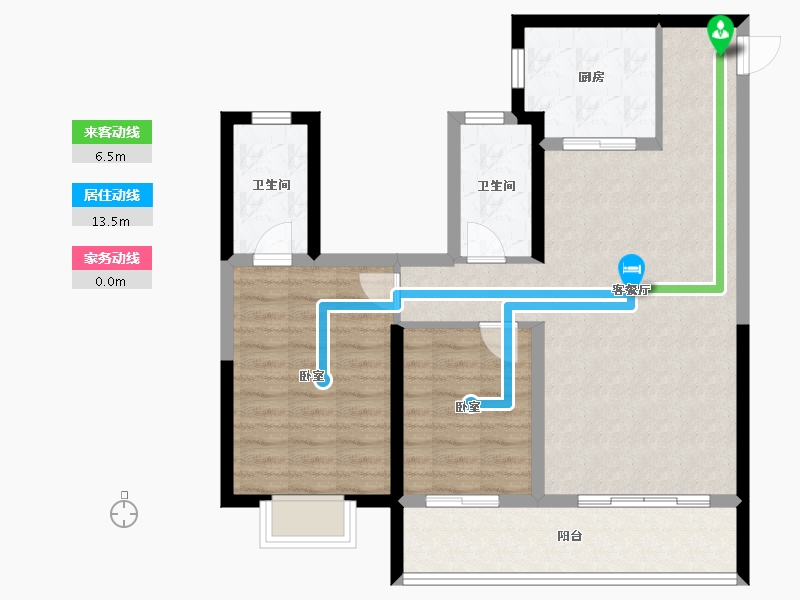 甘肃省-天水市-颐达·合府-84.00-户型库-动静线