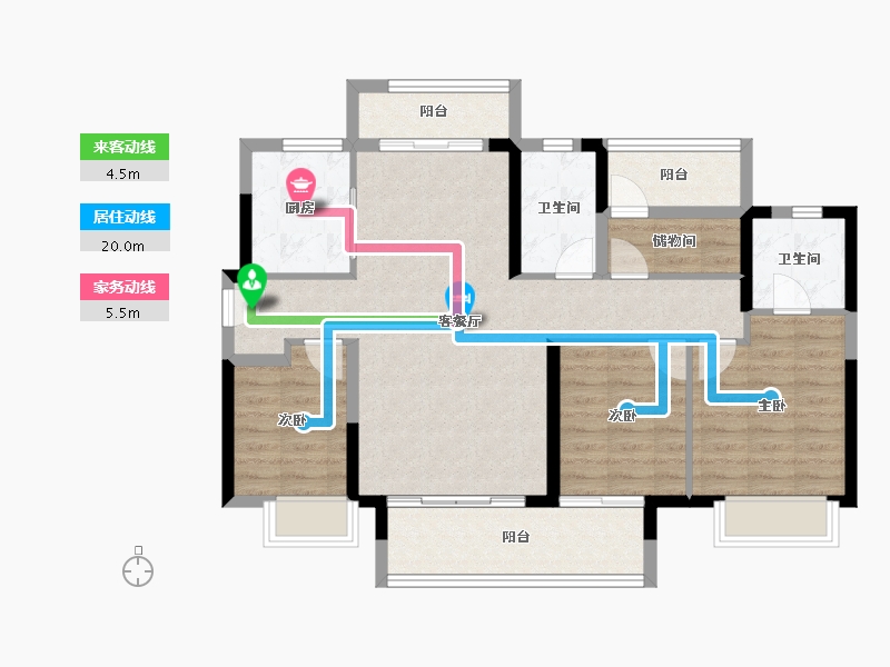 广东省-肇庆市-东原印江山-94.30-户型库-动静线