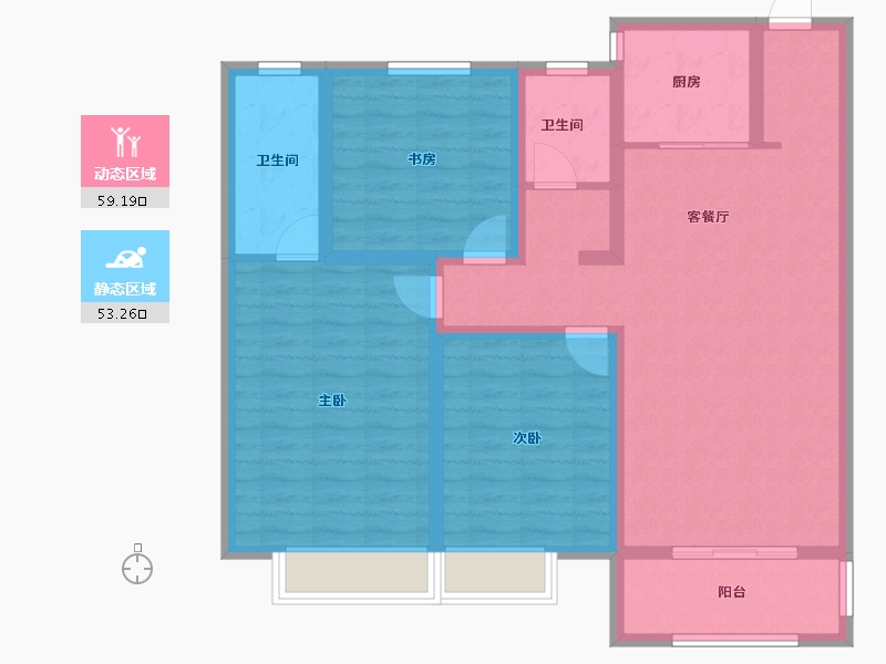 山东省-菏泽市-洪盛锦绣城-100.16-户型库-动静分区