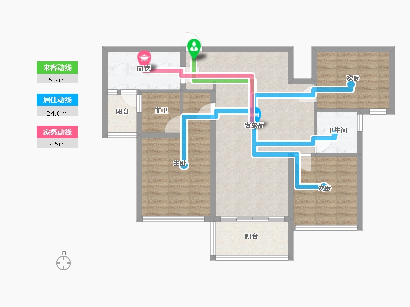 四川省-成都市-保利堂悦府-87.15-户型库-动静线