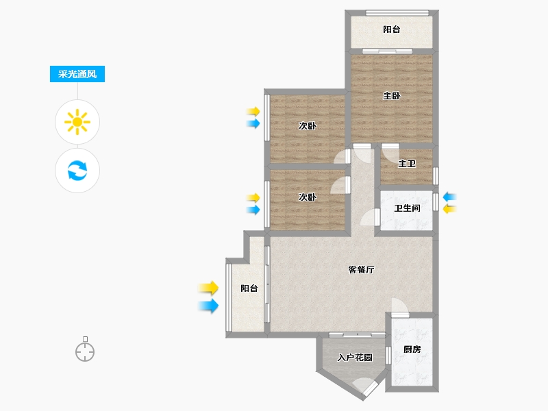 四川省-成都市-东方威尼斯-100.33-户型库-采光通风