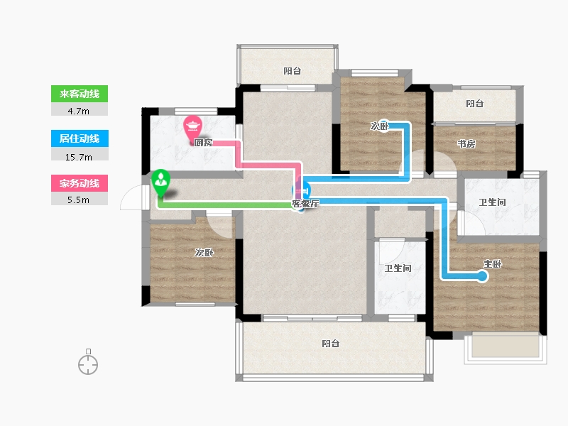 湖南省-郴州市-湖南建工东玺台-101.79-户型库-动静线