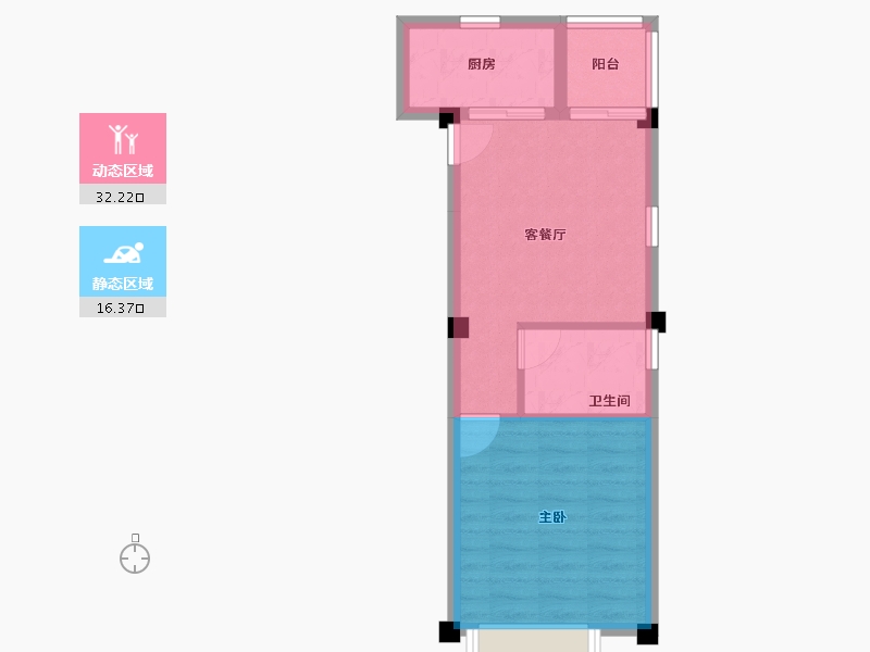 四川省-泸州市-摩尼云上江南（康养房）-43.36-户型库-动静分区