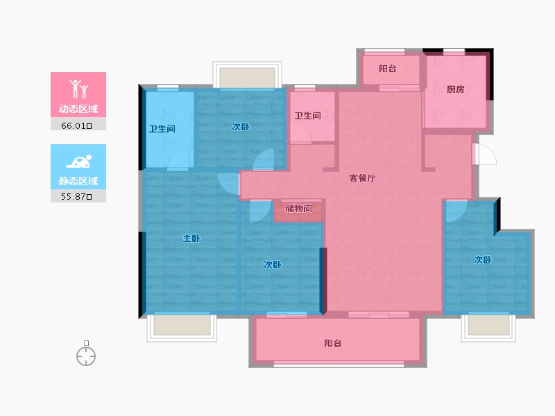 江西省-抚州市-​三科悦江台-110.30-户型库-动静分区