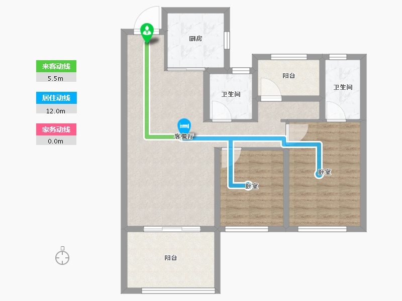 陕西省-咸阳市-融创御河宸院-81.08-户型库-动静线