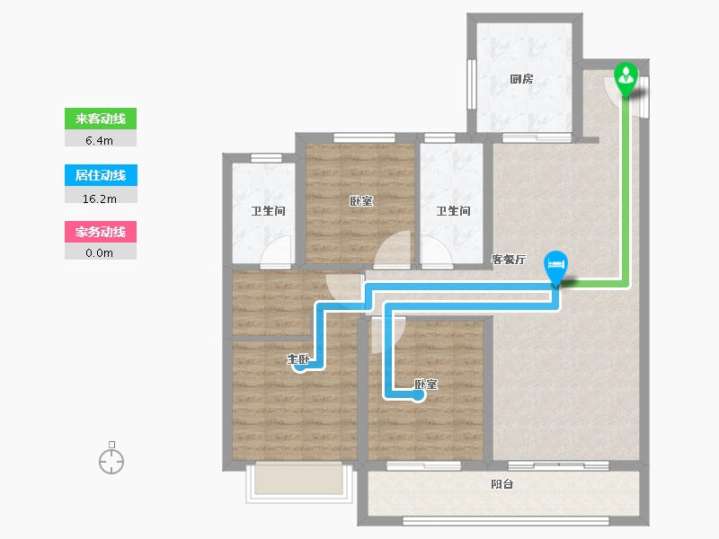 陕西省-咸阳市-融创御河宸院-98.40-户型库-动静线