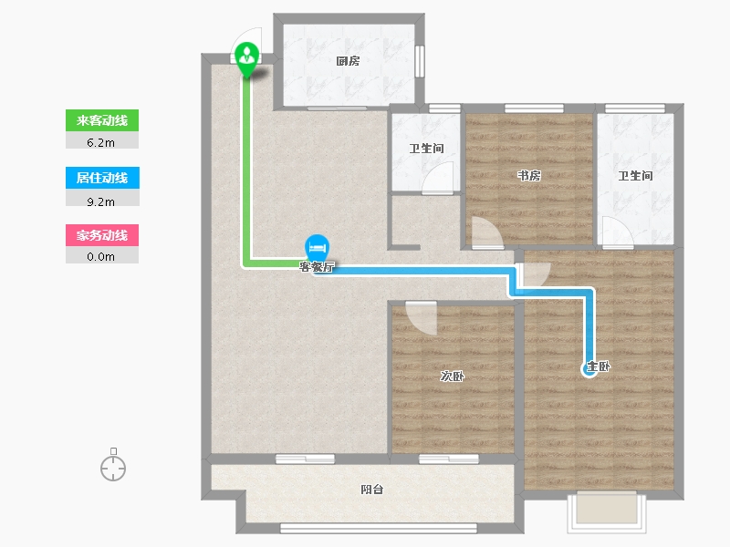 山东省-菏泽市-正东凯旋豪庭-119.48-户型库-动静线