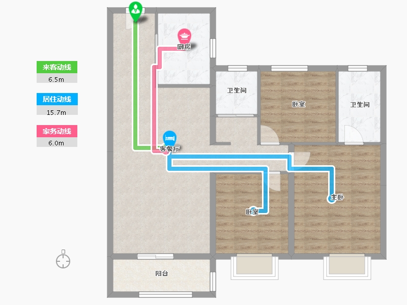 山东省-菏泽市-菏泽碧桂园-96.00-户型库-动静线