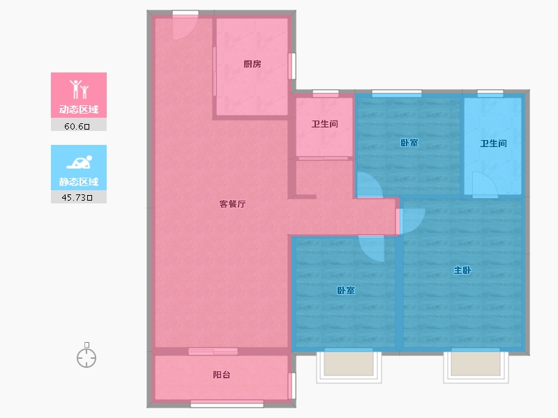 山东省-菏泽市-菏泽碧桂园-96.00-户型库-动静分区